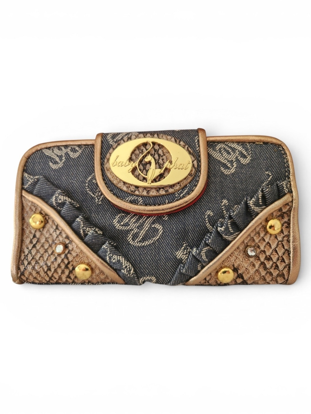 Portefeuille Baby Phat en denim Jeans Vintage Y2K – Neuf 💙✨